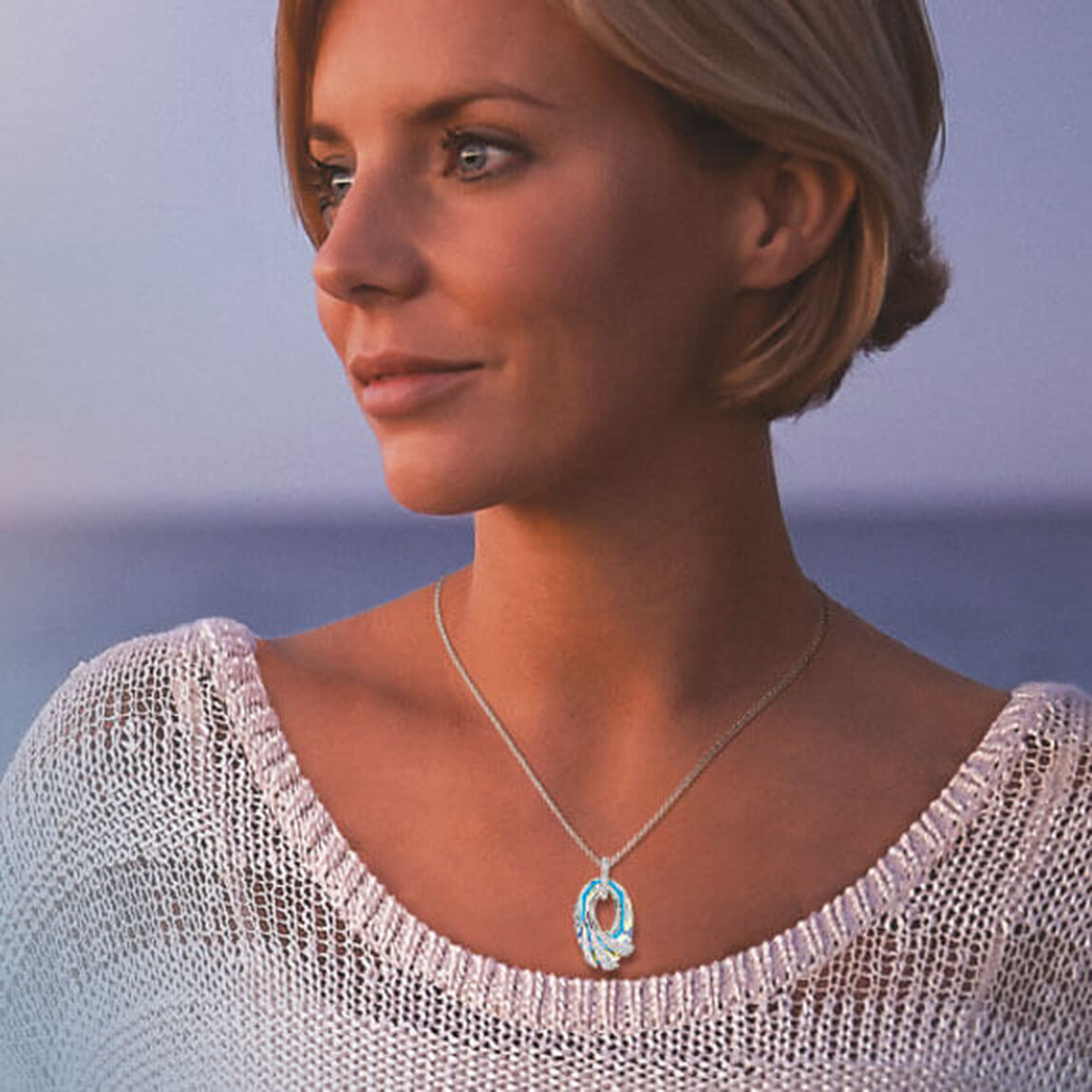 The Shimmering Sea Crystal Pendant