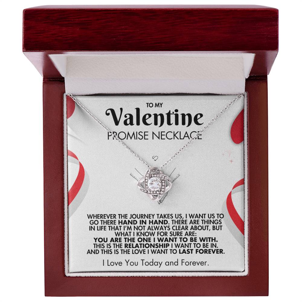 Valentine Gift For Her - Love Knot Promise Pendant