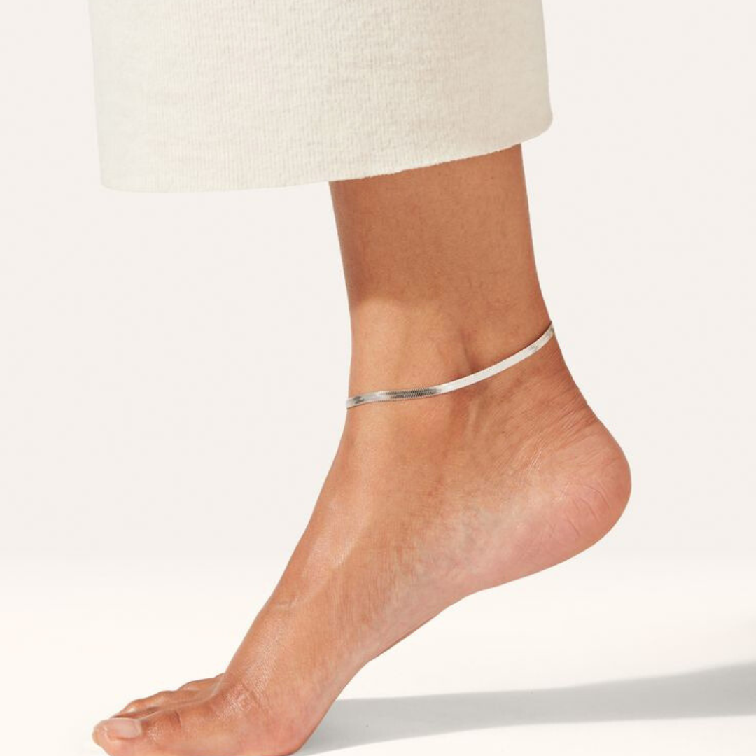 Minimal Snake Chain / Anklets In 925 Sterling Silver