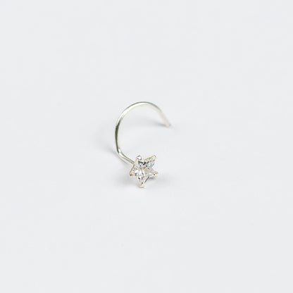 Star Cubic Zirconia Pierced Nosepin