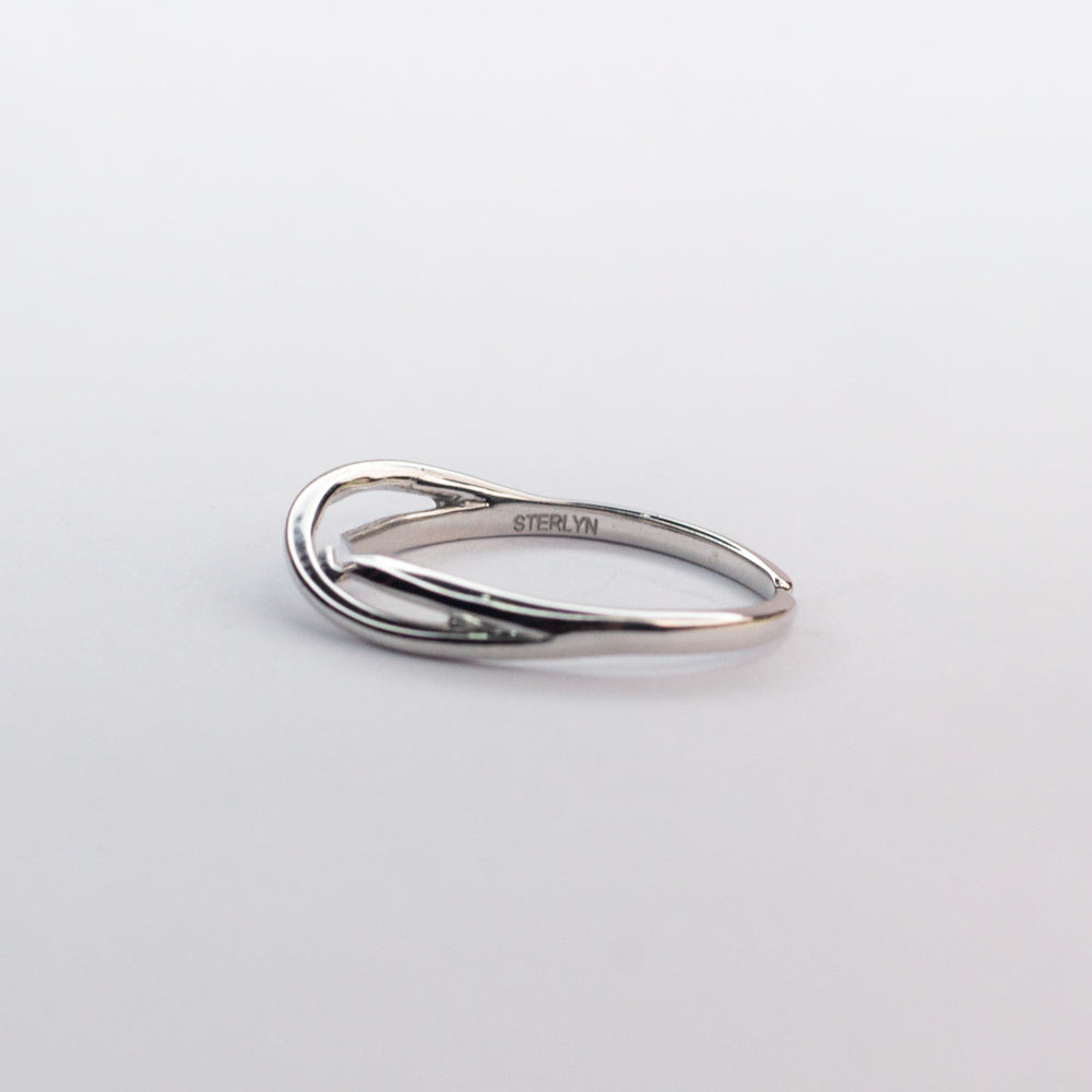 Infinity Silver Ring Abstract