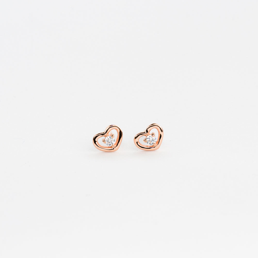 Timeless Romance Heart Stud